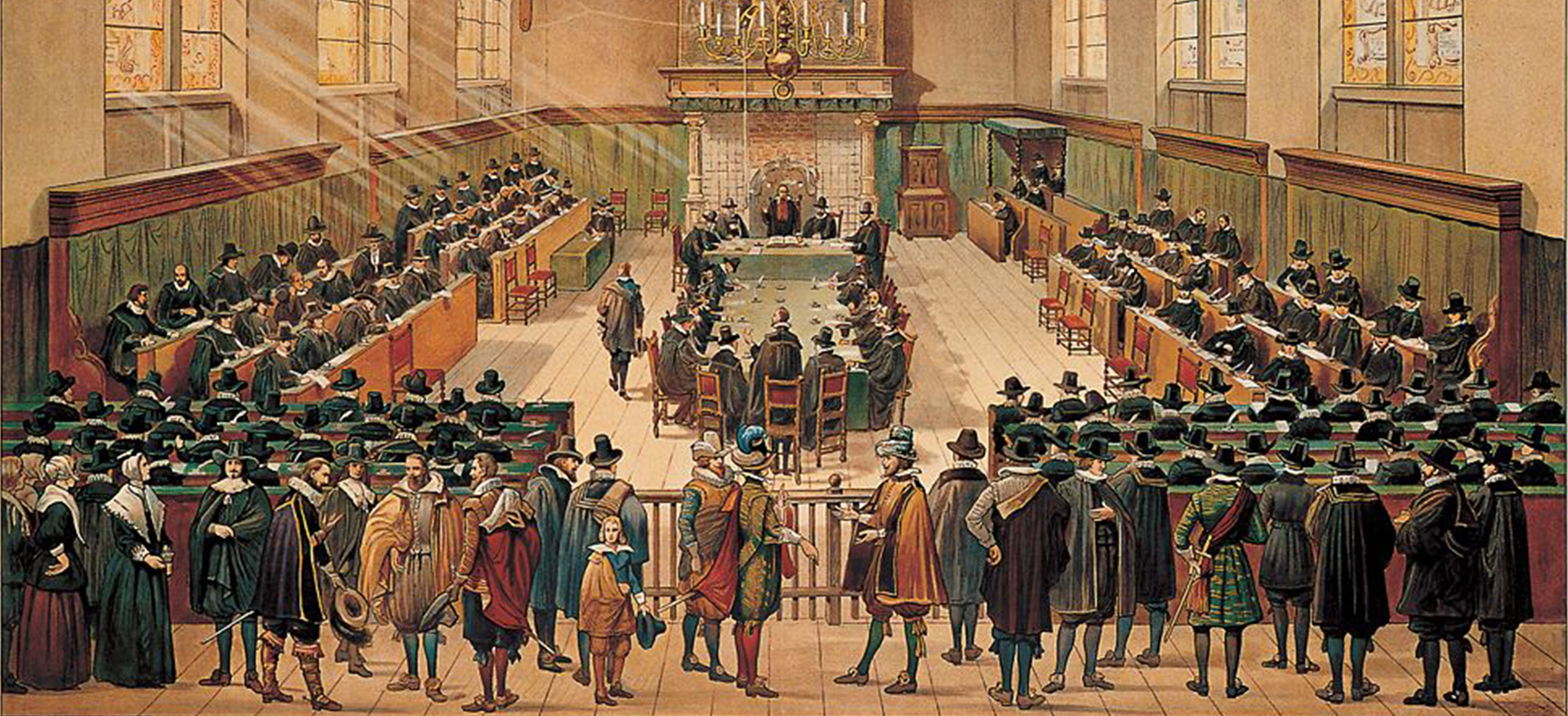 De opening van de Nationale Synode te Dordrecht op 13 November 1618, Pouwel Weyts (II), Dordrecht, Dordrechts Museum.